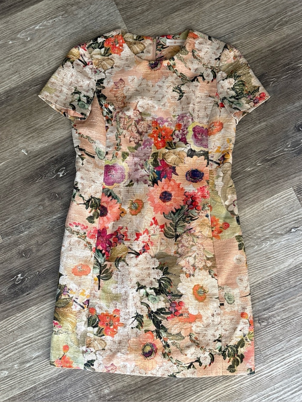 Tory Burch Dress Size 4 Kaley Floral Tweed Tapestry Sheath Designer Cottage Shic